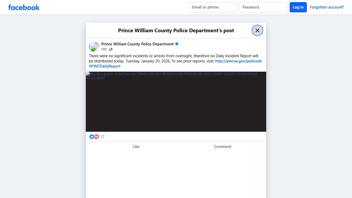 There were no... - Prince William County Police Department | Facebook